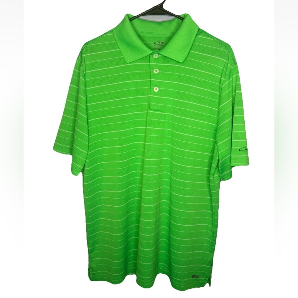 Champion Men Polo Golf Shirt Top Green Size Large